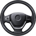 Elantrip Leather Steering Wheel Cover 15 1/2 to 16 inch Universal Large Soft Grip Breathable for Car Truck SUV Jeep Anti Slip Black 15 1/2 - 16