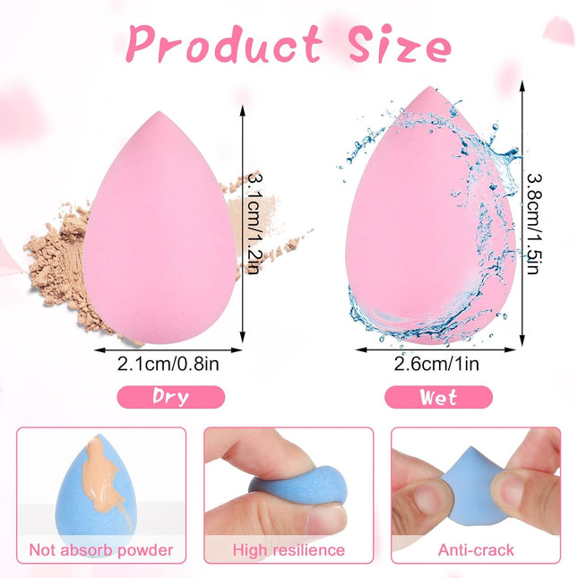 40Pcs Mini Beauty Blender Multi Colored Makeup Sponge Professional Beauty Blender Sponge Super Soft Facial Makeup Tools 