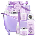 Lavender Bath and Body Gift Basket, Facial Skin Care Set, Spa Kit for Women, Self-Care Relaxation Set, Pamper Kit Self-Care Set, Birthday,