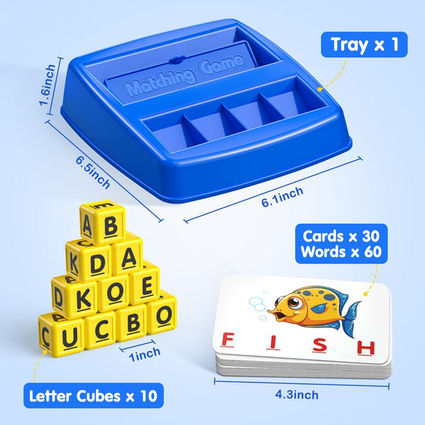 HahaGift Educational Toys for 3-5 Year Old Boy Girl Gifts, Matching Letter Learning Games Activities, Ideal Christmas Birthday Gift for Toddler