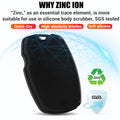 Silicone Body Scrubber - Zinc Infused-Highly Elastic Bristles Exfoliating Body Scrubber for Shower Body,Cellulite Reduction,Blood Circulation - Black