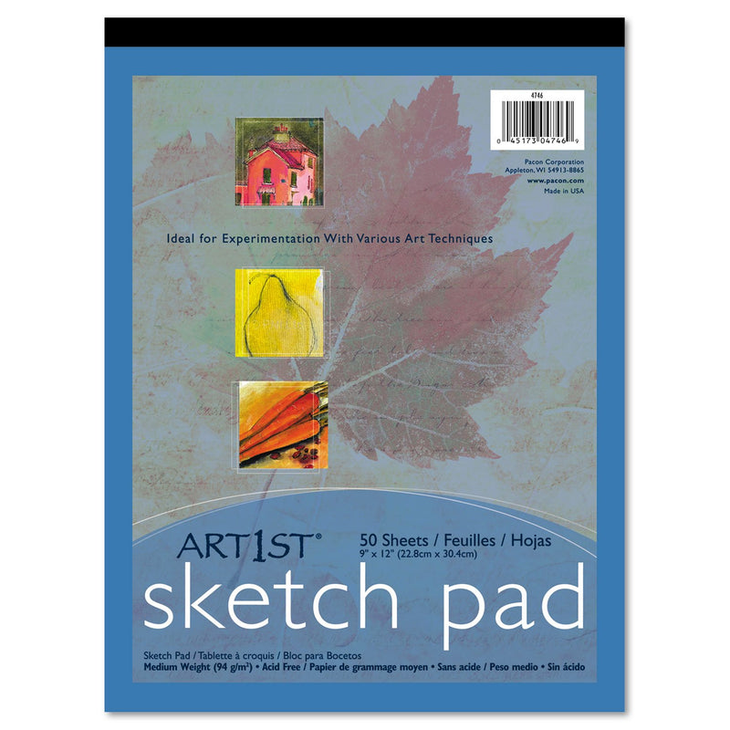Art1St Sketch Pad, 60-Lbs, 50 Sheets/Pad [Set of 2]