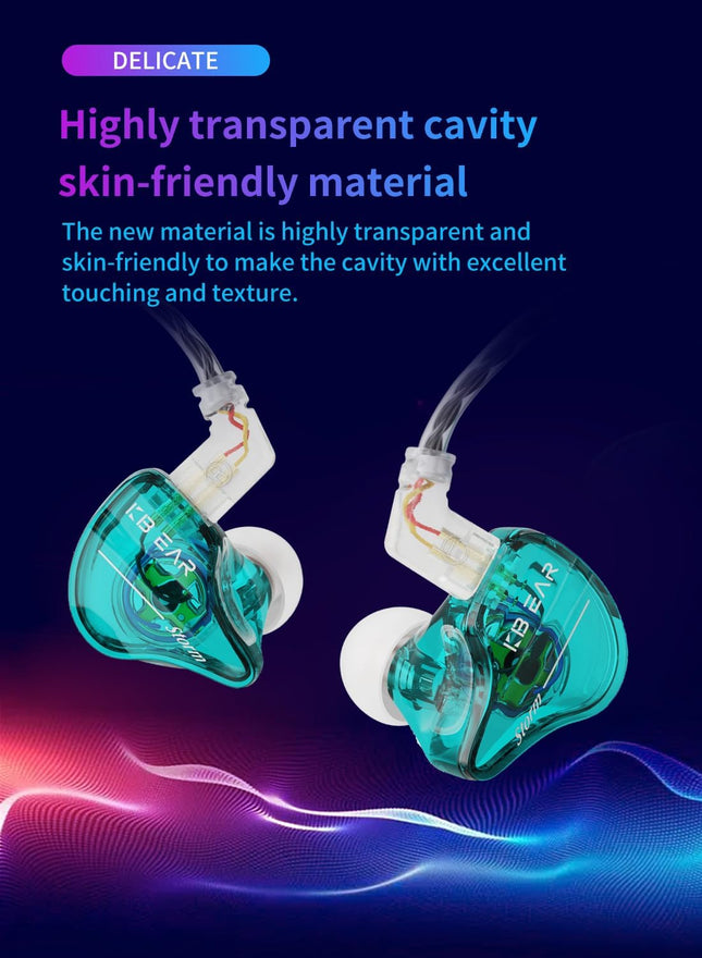 KBEAR Storm Wired Earbuds in Ear Headphones for Singers Musicians on Stage Studio Church,Crisp Clarity Sound Nice round 