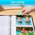 30 Pack 5x7 Photo Album Refill Pages for 3 Ring Binder,Ultra-Clear Photo Sleeves Holding 120 Pictures, Double-Sided 2 Pockets Photo Pages, Photo