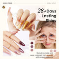Modelones Gel Nail Polish Set, 6 Colors Nude Brown Gel Polish Glitter Burgundy Shiny Champagne Gold Magnetic Cat Eye Effect Sparkle Stunning Home