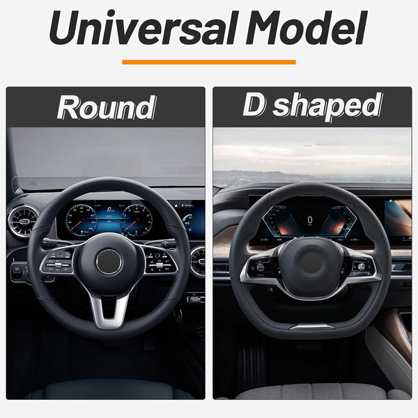 KAFEEK Elastic Stretch Steering Wheel Cover,Warm in Winter and Cool in Summer, Universal 15 inch, Microfiber Breathable Ice Silk, Anti-Slip,