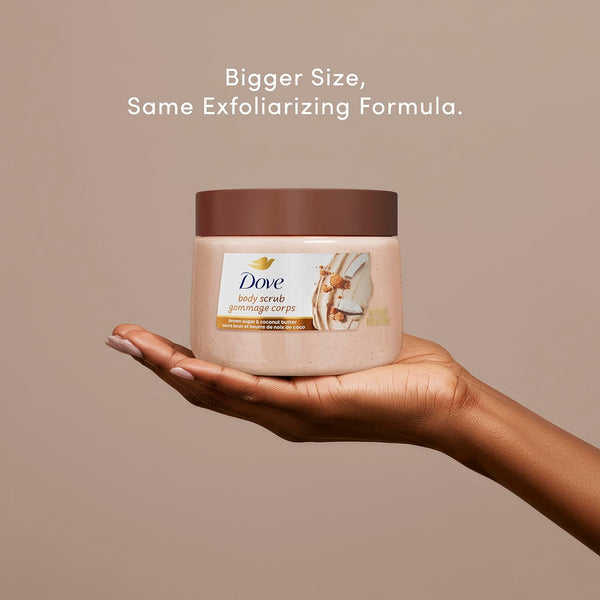 Dove Body Scrub Brown Sugar & Coconut Butter, 15 oz | Exfoliating body scrub that buffs away dull skin and deeply nourishes for soft, smooth and