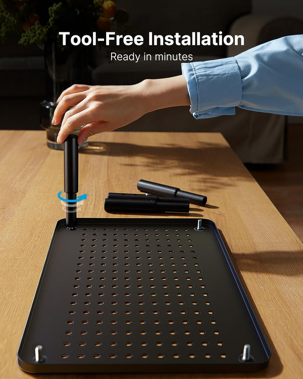 HUANUO Monitor Stand, Monitor Stand Riser 3 Height Adjustable, Monitor Riser with Airflow Vents, Laptop Stand for Desk, Laptop Riser, Desk