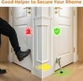 Gotega Door Stopper, 2 Pack Kickdown Door Stop for Bottom of Door, Adjustable Height and Rubber Tip 4 Inches, Heavy Duty Door Stops, Kickdown