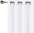 Amazon Basics Room Darkening Blackout Window Curtain with Grommets, Noise Reducing, 100% Blackout, 52 x 96 inches, White, Set of 2 52"W x 96"L