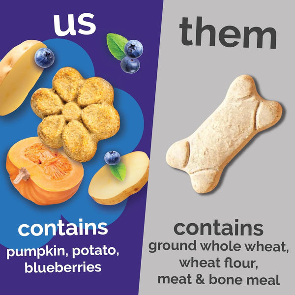 Fruitables Crunchy Baked Dog Treats - Pumpkin & Blueberry - 7 Ounces, Model Number: 2157