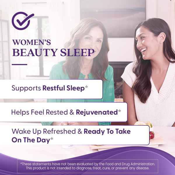 Doctor'S Best Womens Beauty Sleep with Magnesium, Theanine, Melatonin, Sleep & Relaxation Support, Non-Gmo, Gluten Free, Soy Free, Vegan 60 Veggie