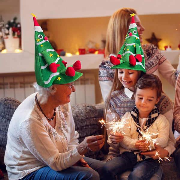 Christmas Hat,Gnome Hat, Strange Dr.Seuss Hats,Holiday Duck Cap for Xmas New Year Festive Party Supplies Green Side