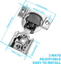 1/2 Inch Overlay Soft Close Cabinet Hinges, 10 Pack Slow Soft Close Hinges for Kitchen Cabinets Satin Nickel Hidden Self Closing Kitchen Cabinet