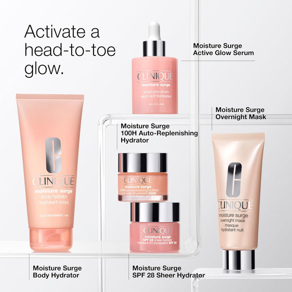 Clinique Moisture Surge Broad Spectrum SPF 28 Sheer Hydrator Face Moisturizer With Hyaluronic Acid, Aloe Bioferment + Provitamin D | Hydrating +