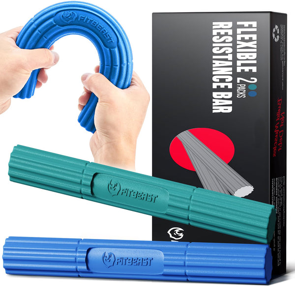 FitBeast Flex Therapy Bar, Tennis Elbow Therapy Bar - Ideal for Relieve Tendonitis Pain & Improve Grip Strength, Fitness Resistance Bar for