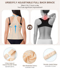 URSEXYLY Back Brace Posture Corrector for Women Adjustable Full Back Support Shoulder Straightener Upper and Lower Back Pain Relief(Beige,L) Large