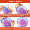 BFONS 18 Pack Silicone Stretch Lids, 6 Different Sizes, 100% Safe Food Grade Silicone to Meet Most Container, Microwave Cover for Food Storage,