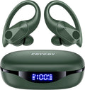 Wireless Earbuds, 90H Playtime Bluetooth Headphones, over Ear Buds with LED Display, Stereo Bass Earphones, Wireless Charging Case, IPX7