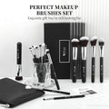 DUcare Makeup Brushes with Travel Bag 15Pcs Makeup Brush Set | Premium Synthetic Powder Foundation Contour Blush Concealer Eye Shadow Blending