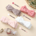 VITEVER 4 Pack Spa Headband for Washing Face, Girls Makeup Bow Tie Hair Band, Microfiber Women Headbands, Elastic Headband to Skincare, Gifts for