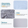 Sasttie Wedge Pillow, 12 Inch Memory Foam Bed Wedge Pillow for Sleeping, Acid Reflux, Back Pain, Post Surgery, and Snoring, Designed with Washable