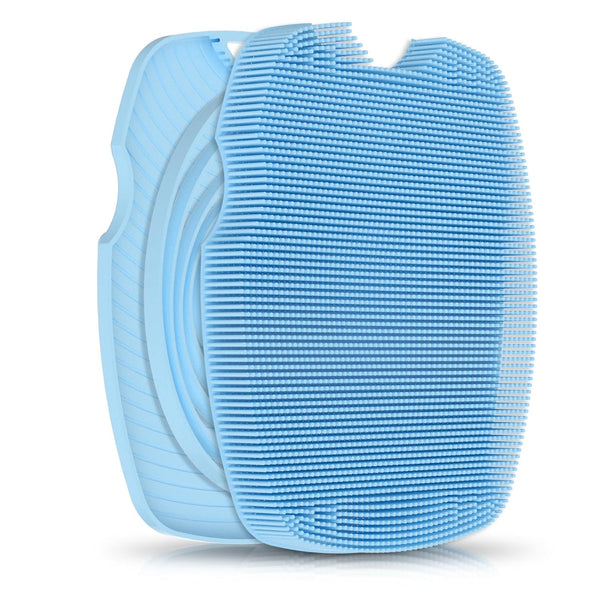 Canroom Zinc Infused Silicone Body Scrubber, Quick-Dry Bath Brush Azure