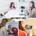 Neck Cell Phone Holder for Desk Bed,Bike and Motorcycle Phone Mount,Lazy Bracket Mobile Phone Stand Holder (Pink)