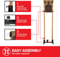 Steel Target Stand Base for Paper Silhouette Shooting Targets, 8” - 24” Adjustable Width, USPSA/IPSC - IDPA Practice, Includes Cardboard Targets