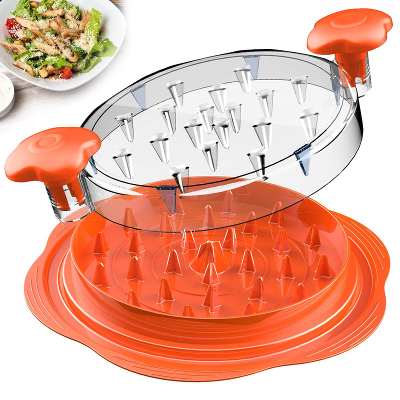 SURETIVIAN Chicken Shredder Tool Twist Large Chicken Breast Shredder with Brush&Fork, Visible Meat Shredder Machine, Anti-Slip Strip, Ergonomic