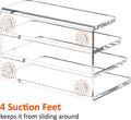 Mail Organizer Countertop, 3 Section Clear Acrylic Small File Holders Letter Organizer for Desk, Modern Filing Accessories for Document, Office,
