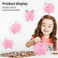 GADIEDIE Large Piggy Banks, Cute Plastic Pig Money Box, Piggy Bank for Girls and Boys, Unbreakable Plastic Coin Bank Fun Gifts for Birthday,