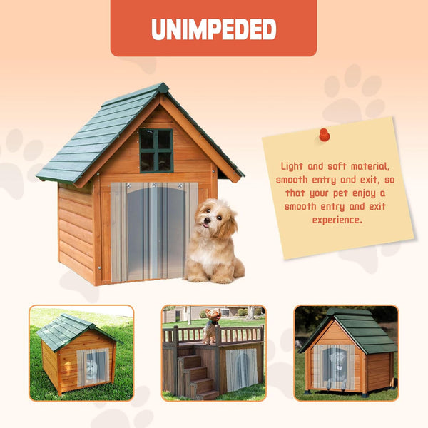 Dog Door Replacement Flaps, Doghouse or Kennel Door Flap, Pet Products and Supplies?Safe Plastic Vinyl Strip for DIY Doghouse or Cat Door (7.9 in