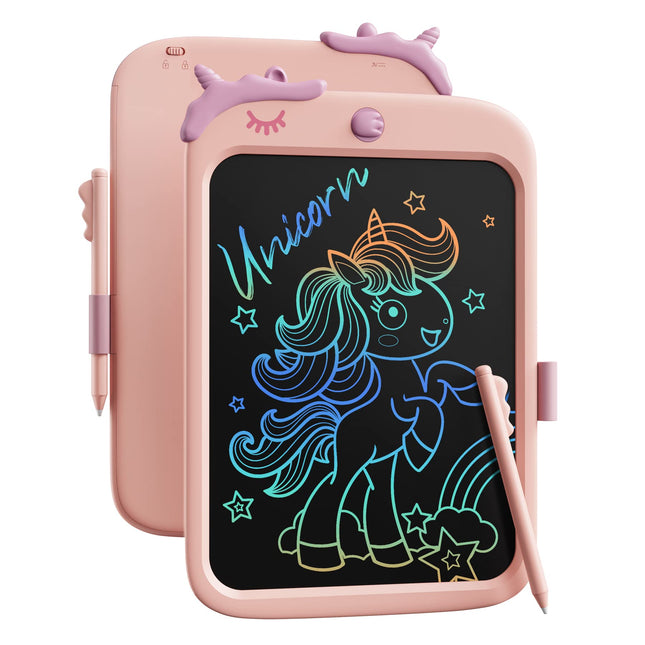 10 inch LCD Writing Tablet for Kids, Unicorn Toys Gifts for Girls Aged 3-5, Toddler Girl Kids Educational Travel Toy, Birthday Gift for 3 4 5 6 7