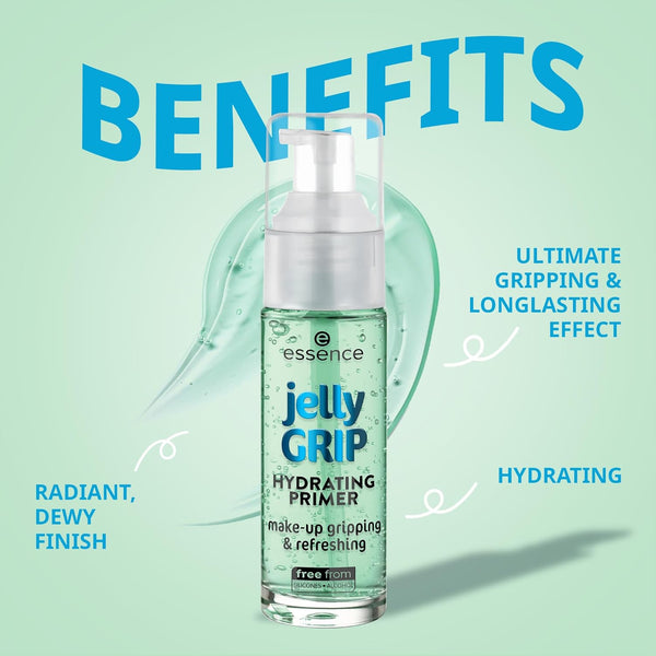 Essence | Jelly Grip Hydrating Primer | Hydrates Skin & Grips Makeup for Long Lasting Performance | Vegan & Cruelty Free