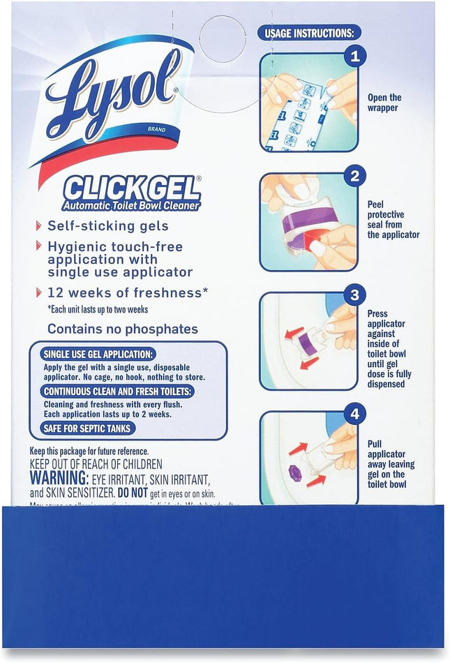 Lysol Click Gel Automatic Toilet Bowl Cleaner, for Cleaning and Refreshing, Lave