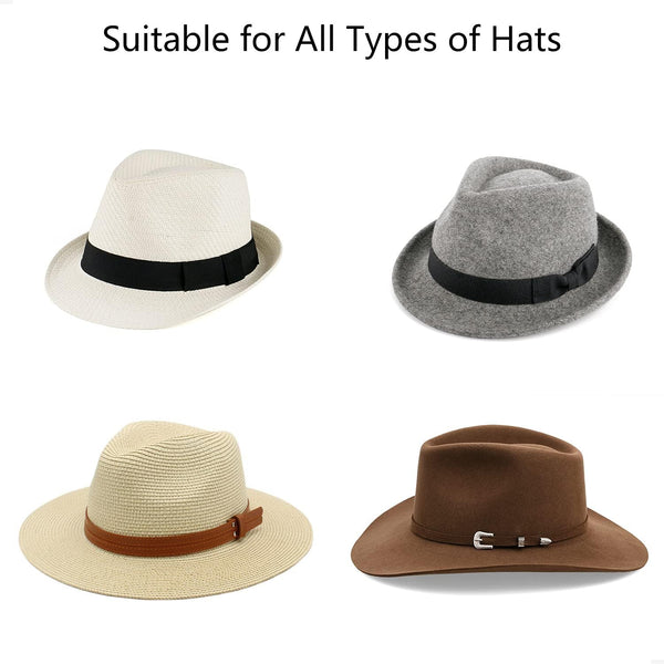 MOJOTORY Hat Size Reducer, Soft Latex Hat Sizing Tape | Hat Insert to Make Fit Smaller, Self-Adhesive Foam Tape, For Cowboy Fedora Baseball Caps,