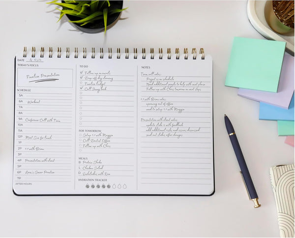 Undated Daily Planner | 8.25Ã¢ÂÂ X 11.75Ã¢ÂÂ Work To-Do Notebook | ADHD Academic Organizer | Multi-Layout | Men and Women Planner | College