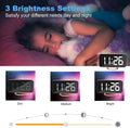 SZELAM Alarm Clock for Bedroom,LED and Mirror Digital Clock Large Display,with Dual USB Charger Ports,Auto Dim,Snooze Mode,Modern Desk/Wall