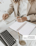 ZICOTO Aesthetic Daily Planner And Notebook With Hourly Schedule - Beautiful Spiral To do List Notepad For Work/Home to Organize Tasks And