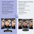 deweisn Trifold Lighted Vanity Makeup Mirror with 21 LEDs Lights,1x/2x/3x Magnification and Touch Screen Dimming,Two Power Supplies Makeup Mirror,