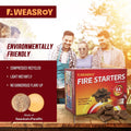 Fire Starter Squares 64 - Fire Starters for Fireplace,Chimney,BBQ Grill,Camping Fire,Wood Stove - Water Resistant and Safe Odourless - Camping