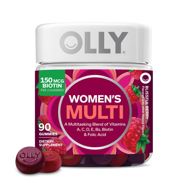 OLLY Women'S Multivitamin Gummy, Vitamins A, D, C, E, Biotin, Folic Acid, Adult 