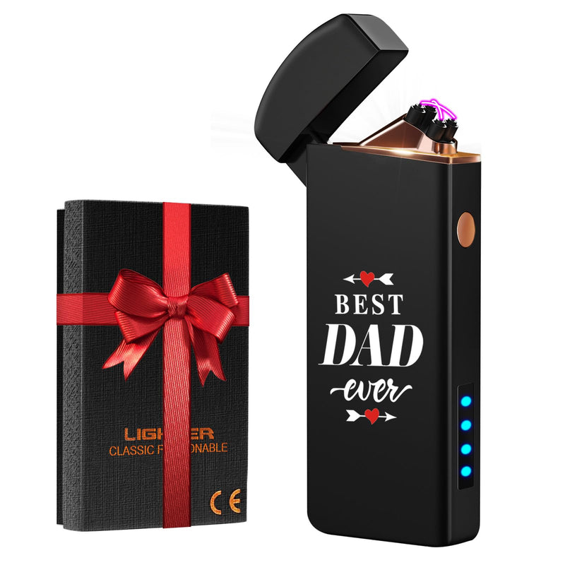 Coquimbo Fathers Day Dad Gifts from Daughter for Men: Electric Lighter Mens Birthday Gifts, Rechargeable Windproof Flameless Dual Arc Plasma