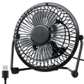 Zuvas Desk Fan Quiet Small USB Fan, Portable 4 inch Metal Fan, 2 Speed | USB Powered Electric Fan, 360° Rotation, Quiet Operation, Mechanical