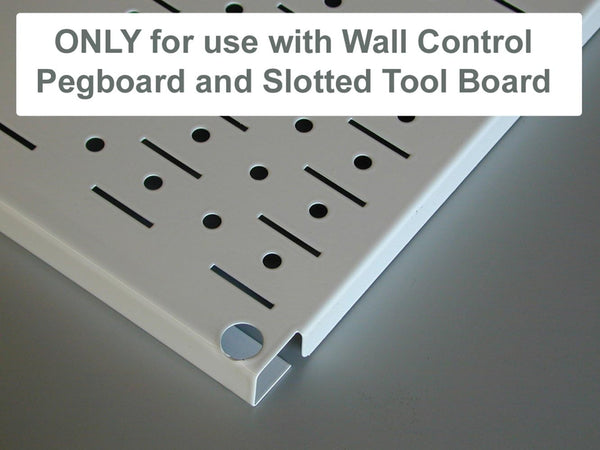 Wall Control Shelf 4in Deep Pegboard Shelf Assembly Pegboard and Slotted Tool Board â Red Red 4in x 16in