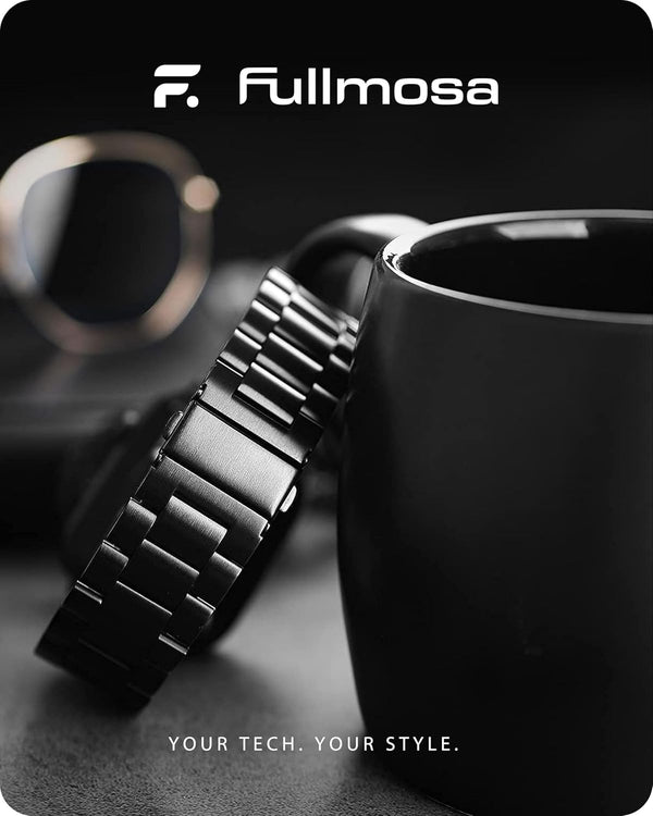 Fullmosa Metal Band with Case for Apple Watch 45/44/42/46/49/41/40/38mm | Fits iWatch Series 11 10 9 8 7 6 5 4 3 2 1 SE3/2/1 Ultra3/2/1,Stainless
