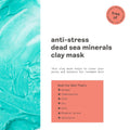 Freeman Anti-Stress Clay Mask, Dead Sea Mineral Face Mask, Lavender & Sea Salt Balance & Calm Skin, Unclog Pores, Facial Mask for All Skin Types,