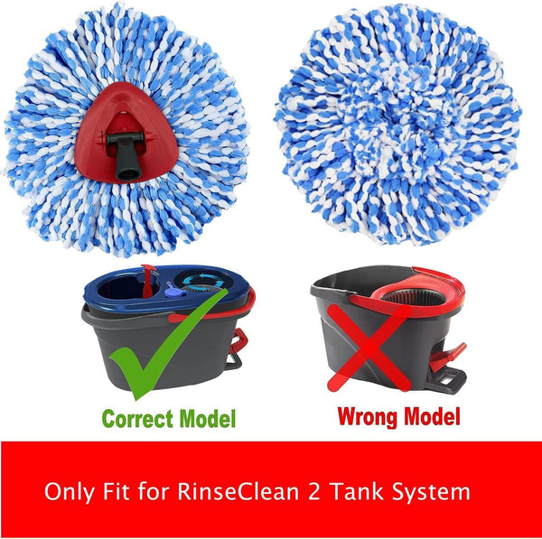 Spin Mop Replacement Heads Compatible with Ocedar RinseClean 2 Tank,3 Pack