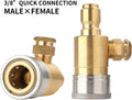 Measureman 2-1/2" Pressure Washer Gauge, Pressure Gauge Kit, 3/8 Inch Quick Connect, 0-6000 PSI, Glycerin Filled 0-6000 PSI (Brass)